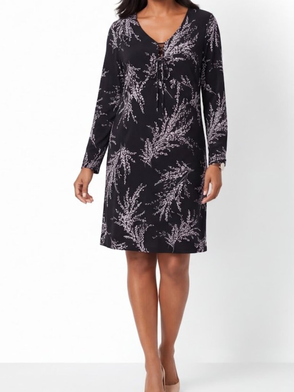 Liz Claiborne Long Sleeve Jersey Shift Dress NEW- Sz. M